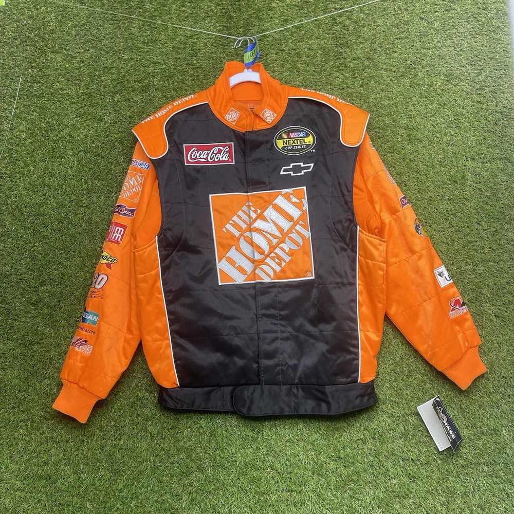 Vintage Home Depot NASCAR Racing Jacket Mens Medium Chase Authentic Tony Stewart